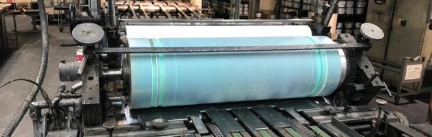 SOLD!CRABTREE PRINTING LINE 1200 WITH COATER INLINE BRAND RATCLIFF